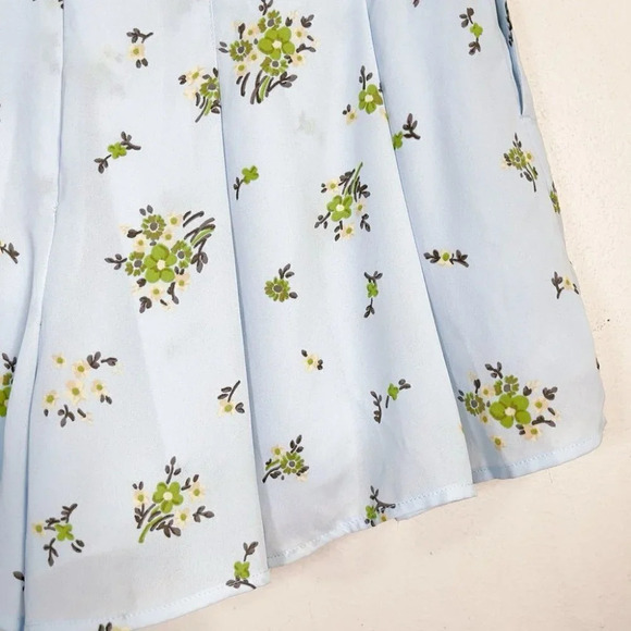 Aritzia Sunday Best  Floral Belt Flowy Light Blue Short - Picture 11 of 14